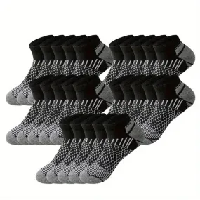 10-Pairs: Men's Athletic Ankle Socks