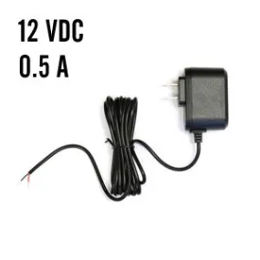 12 VDC Power Supply, 0.5 A, Black