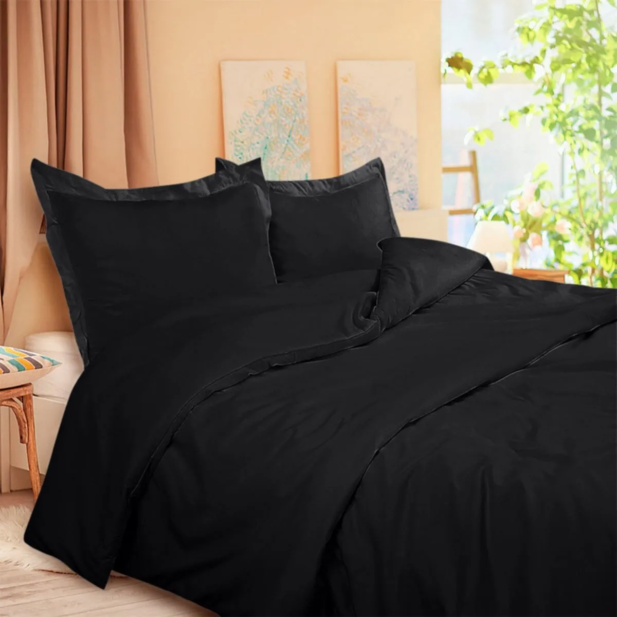 3-Piece Set: Royal Linens Double Brushed Full Duvet Covers With Zipper Closure