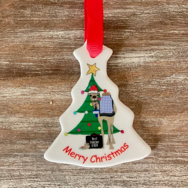 Best Teacher Tree Ceramic Decoration