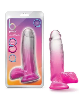 Blush B Yours 7 inch Sugar Magnolia Dildo - Fuchsia