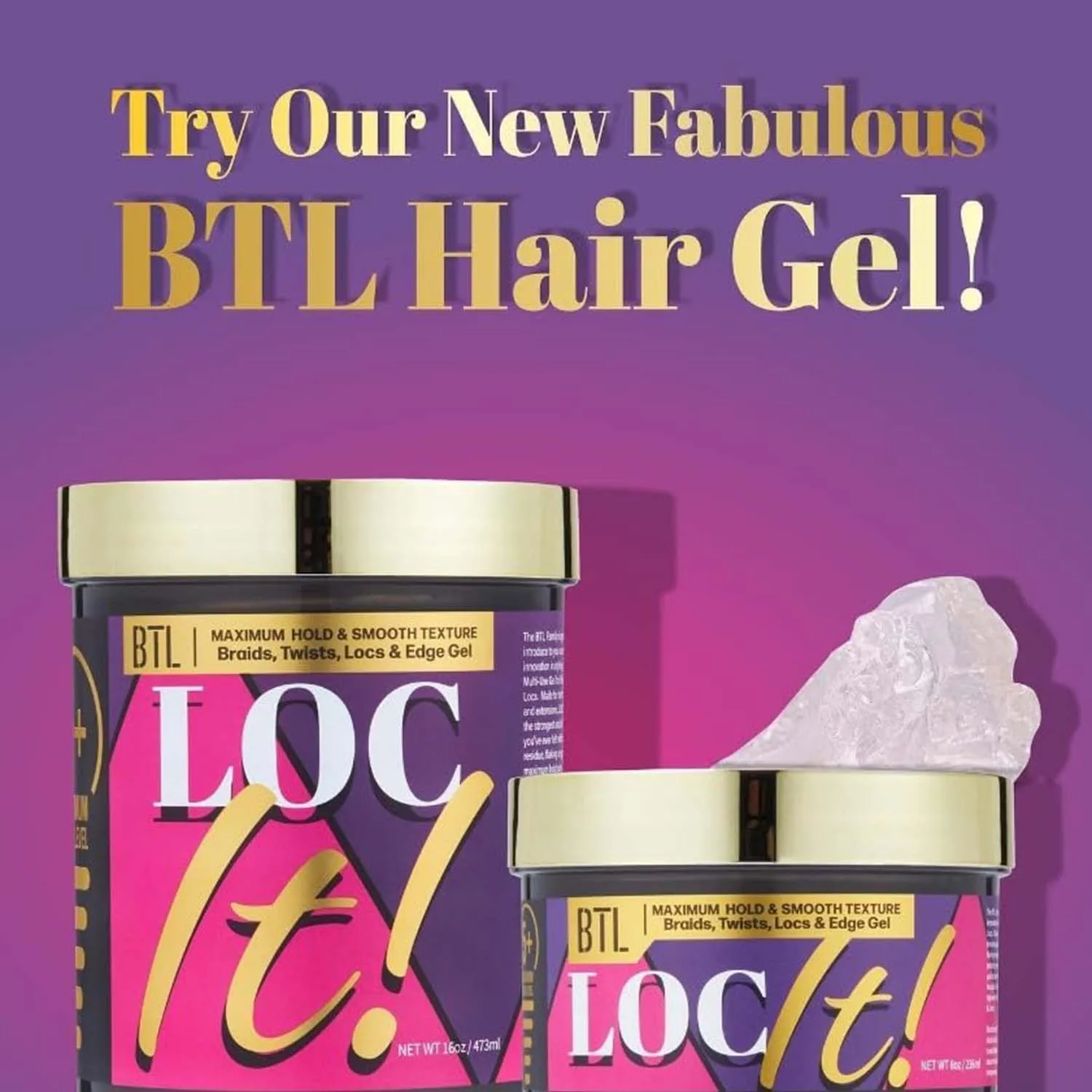 BTL Loc It! Braiders Gel Maximum Hold 8oz