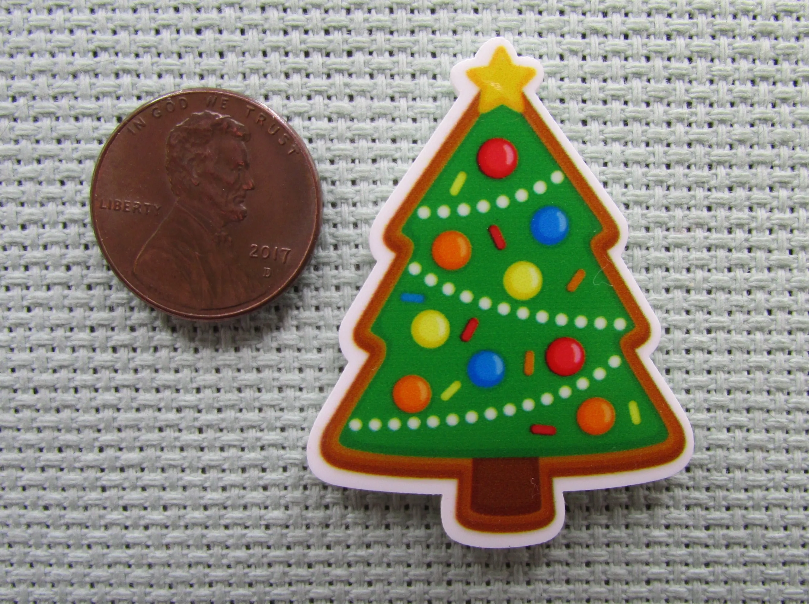 Christmas Tree Cookie Needle Minder, Cover Minder, Magnet