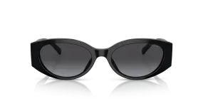 Coach Oval Non-Polarized Sunglasses - Black/Gray Gradient