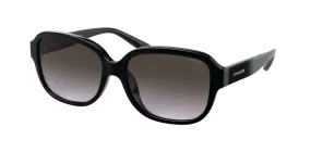 Coach Rectangle Non-Polarized Sunglasses - Black/Gray Gradient