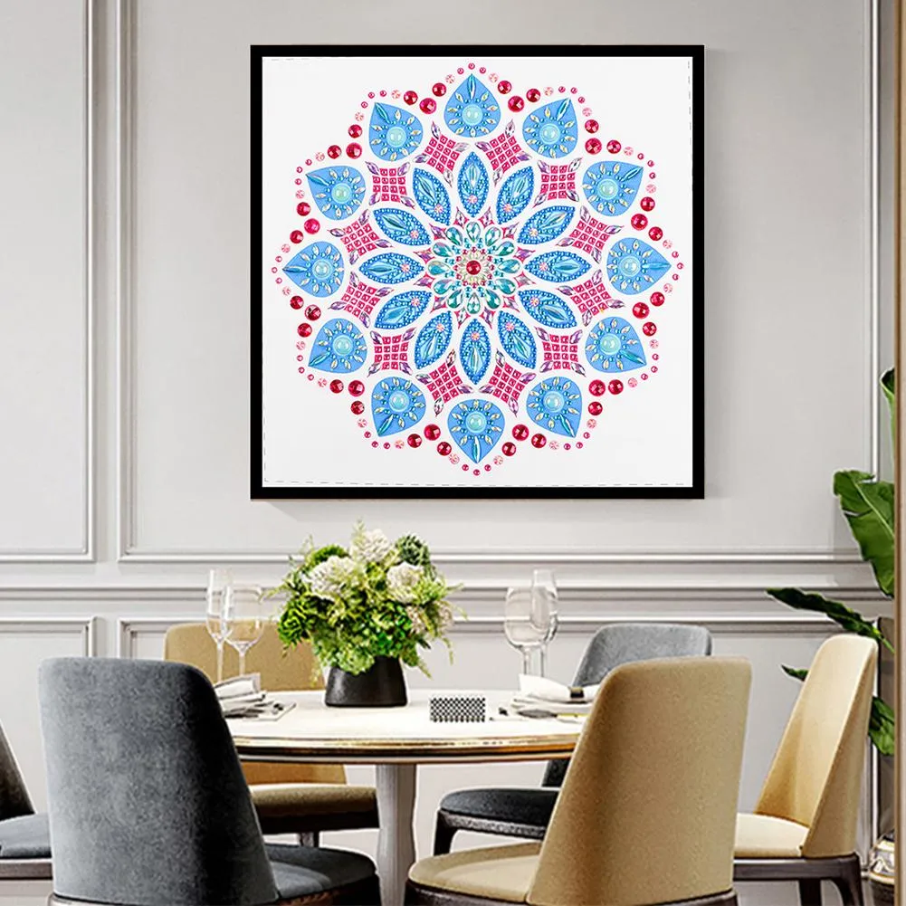 Color Mandala - 5D DIY Special Shaped Diamond Painting (Canvas 30x30cm/11.81x11.81in )