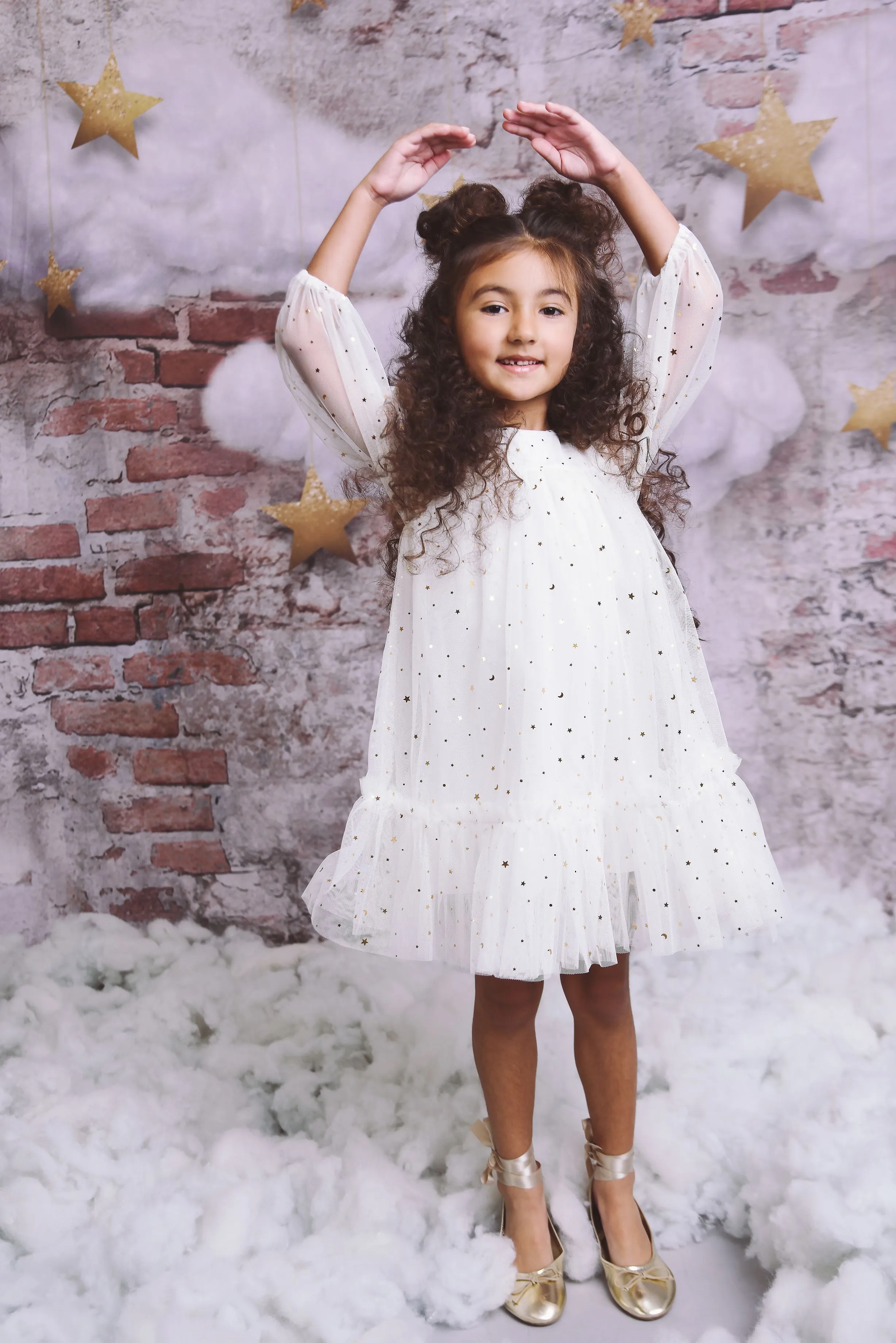 DOLLY® STARS & MOON ⭐️ 🌙 TULLE EMPRESS DRESS white