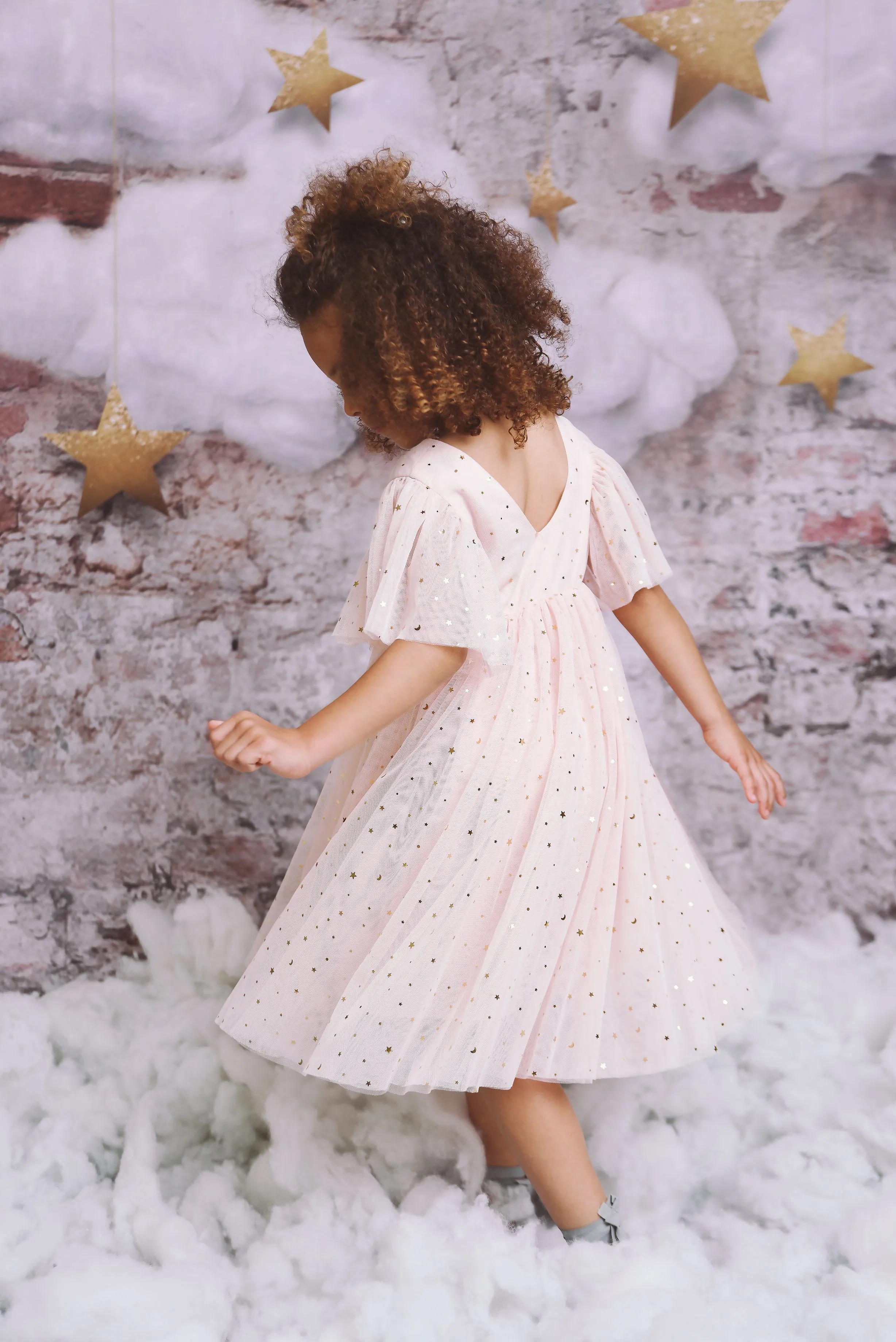 DOLLY ® STARS & MOON ⭐️ 🌙 TULLE PRINCESS DRESS ballet pink