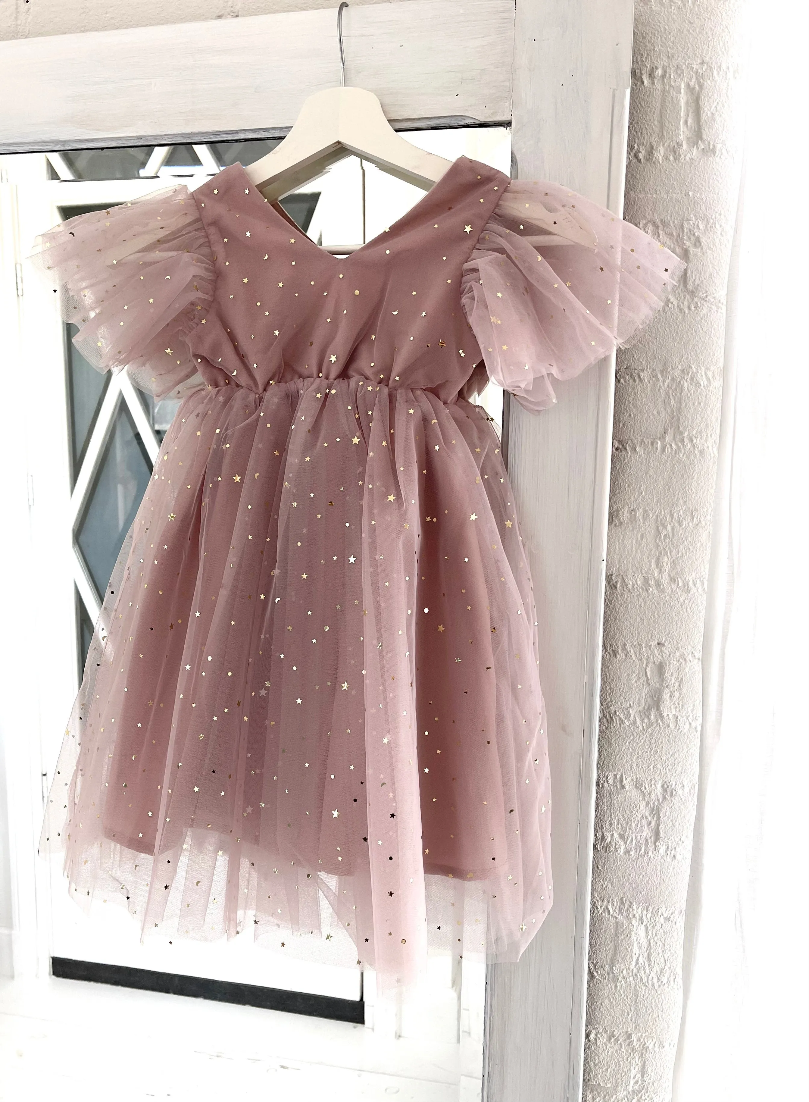 DOLLY ® STARS & MOON ⭐️ 🌙TULLE PRINCESS DRESS dusty violet