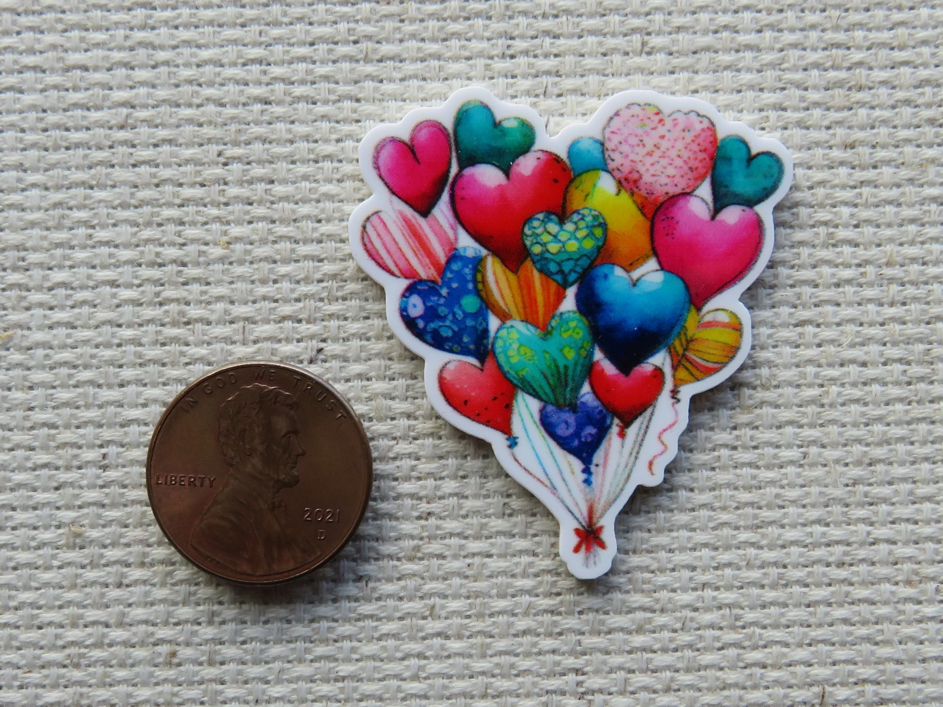 Heart Shaped Balloons Needle Minder, Cover Minder, Magnet