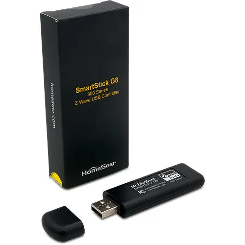 HomeSeer SmartStick G8 Z-Wave 800 Series Long Range (LR) Interface with FREE HS4 Software