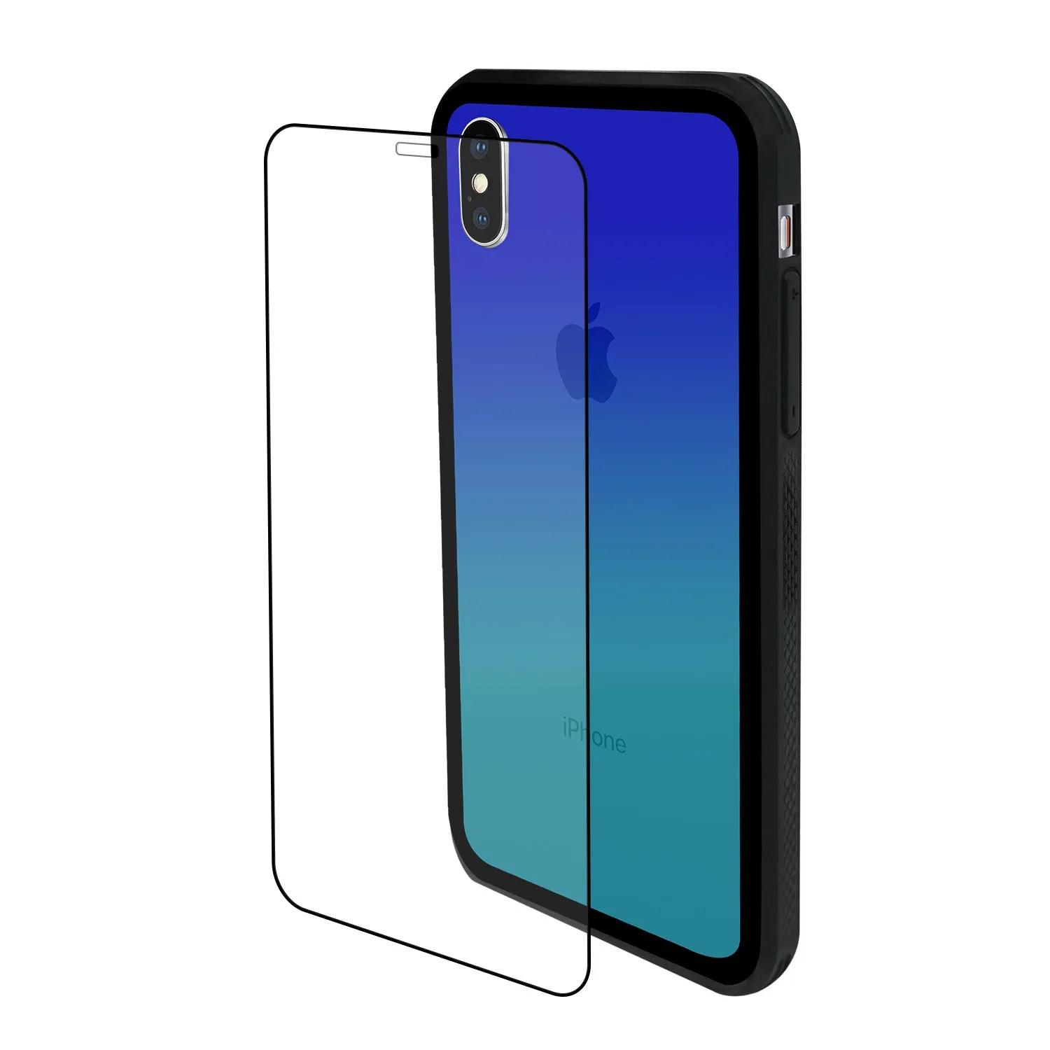 iPhone X /XS Case - Color Gradient Tempered Glass Back