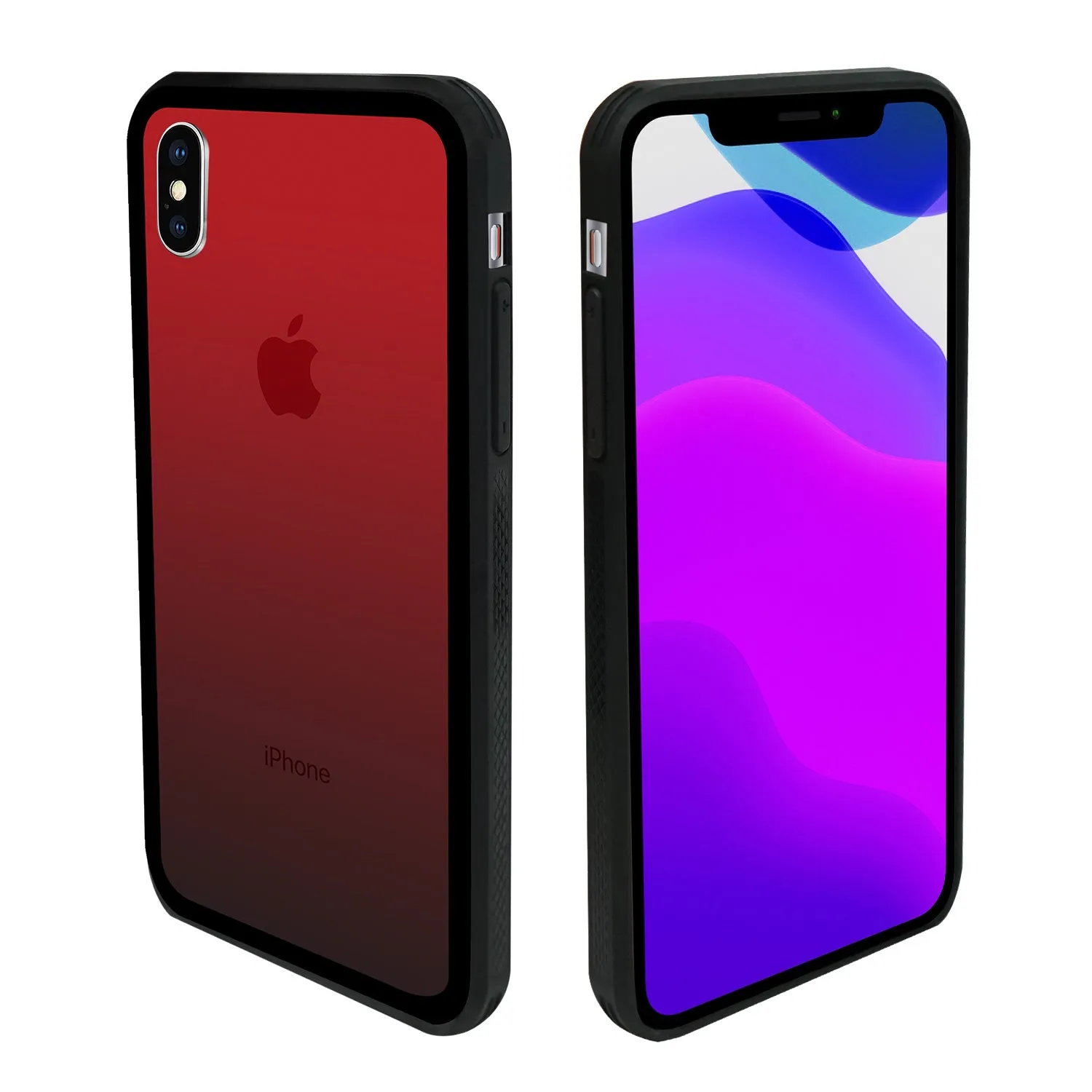 iPhone X /XS Case - Color Gradient Tempered Glass Back