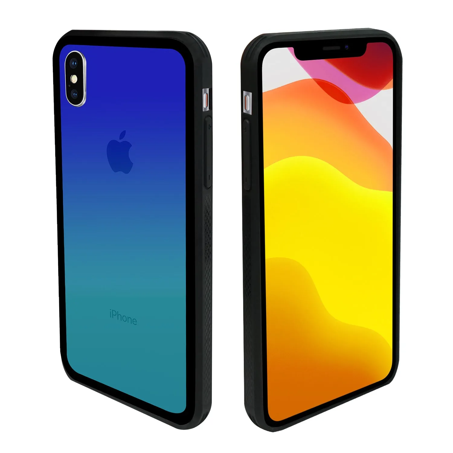 iPhone XS Max Case - Color Gradient Tempered Glass Back