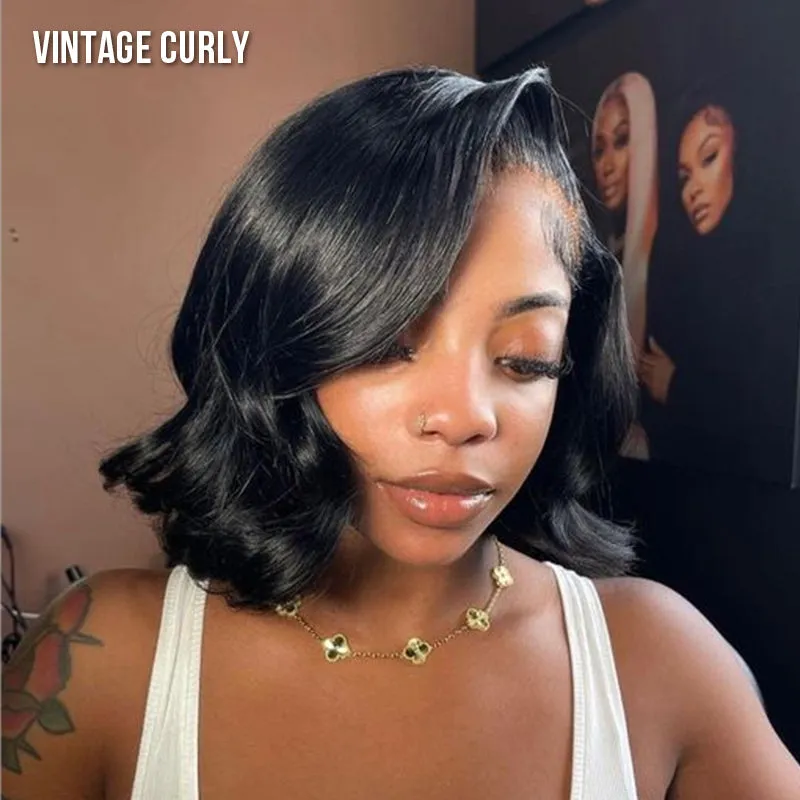 Minimalist Short Bob: Pre Plus Layered Wig - 6x5 Pre-Cut Lace Celebrity Style C Part Human Hair