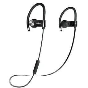 Otium Wireless Sport Bluetooth Headphones - Hd Beats Stereo Sound -  Upgrade Metal Version - Sweatproof Stable Fit In Ear Workout Earbuds - Noise Cancelling Earphones with Remote and Microphone