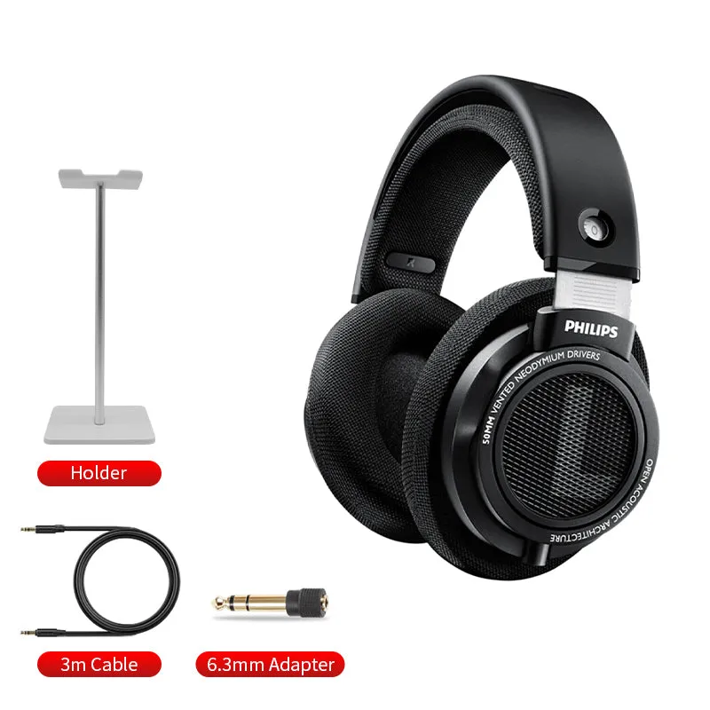 Philips SHP9500 HiFi Precision Stereo Over-Ear Headphones / SHP 9500 Cable with Mic Pack