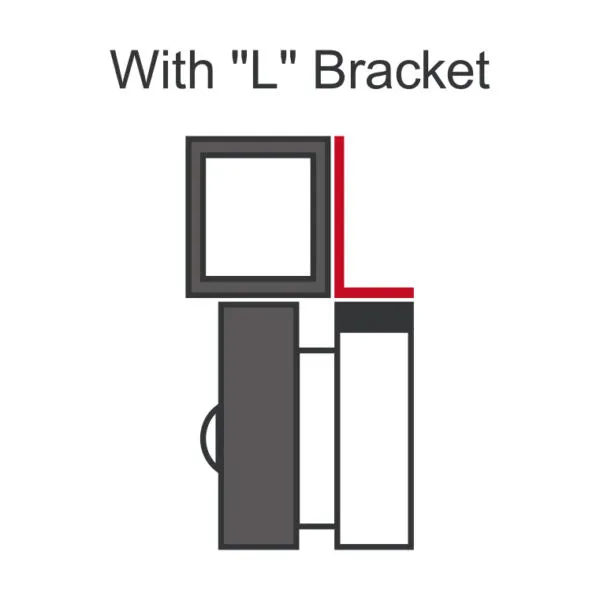 SECO-LARM E-941S-1K2/LQ L-Bracket for 1,200-lb Series Electromagnetic Locks