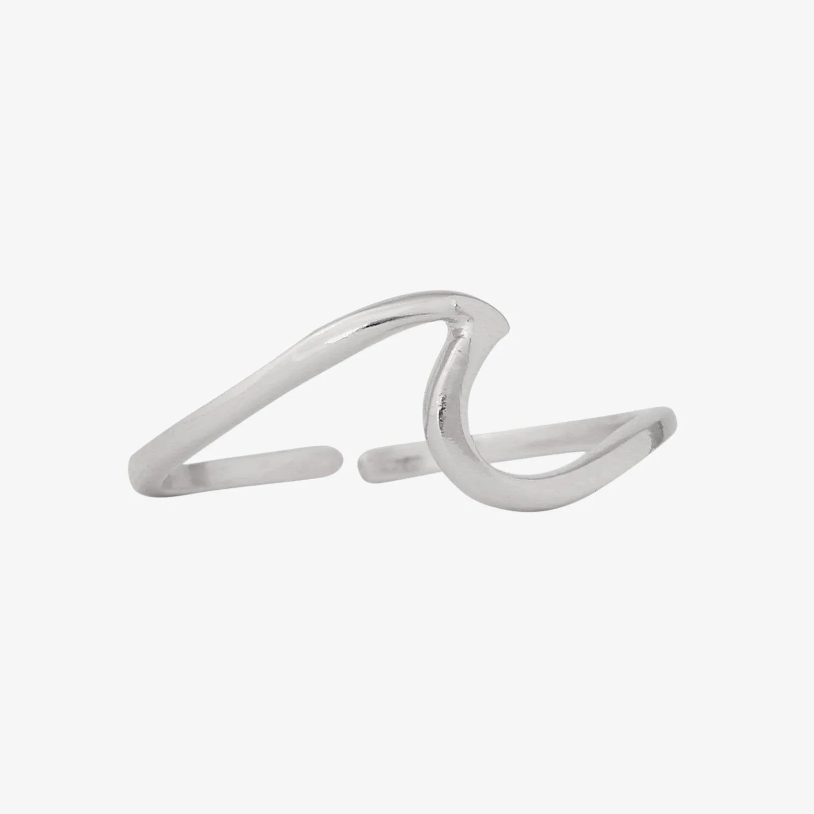 Silver Wave Toe Ring