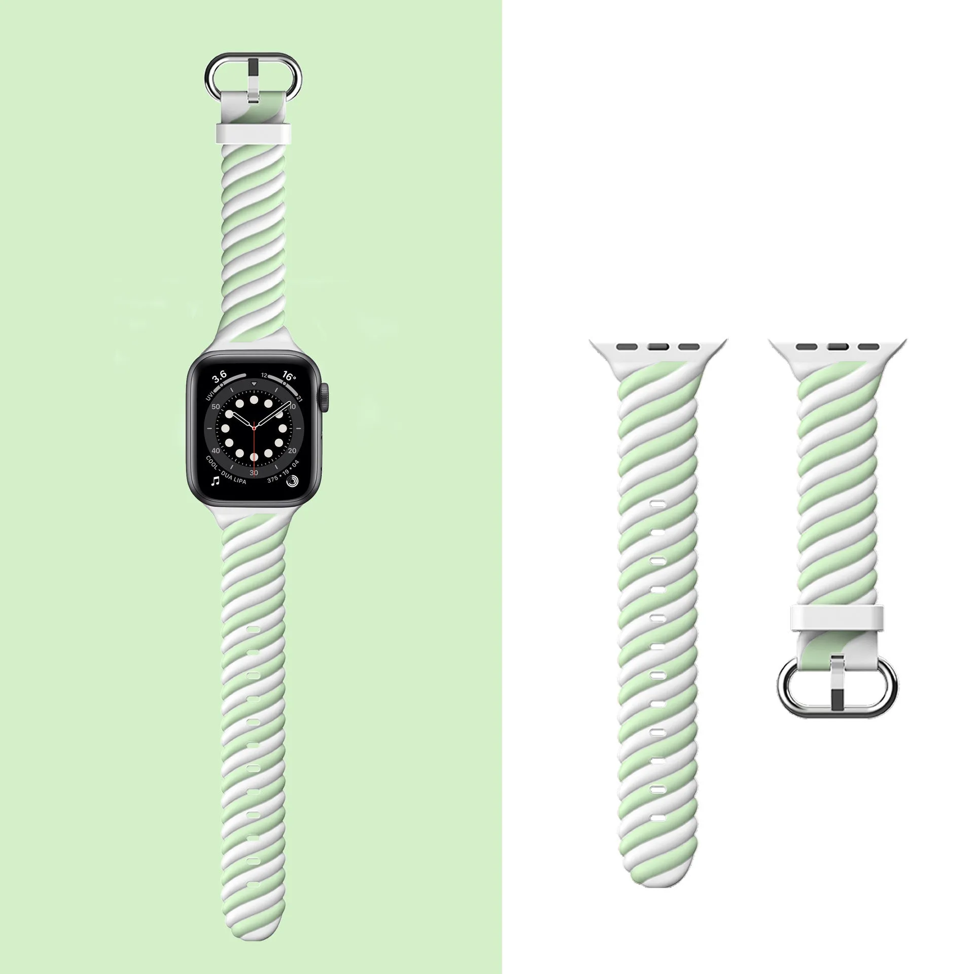 Soft Silicone Band for Apple Watch 38/40/41mm & 42/44/45mm