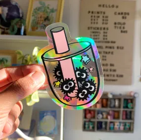 Soot Sprite Boba Suncatcher Rainbow Decal Sticker