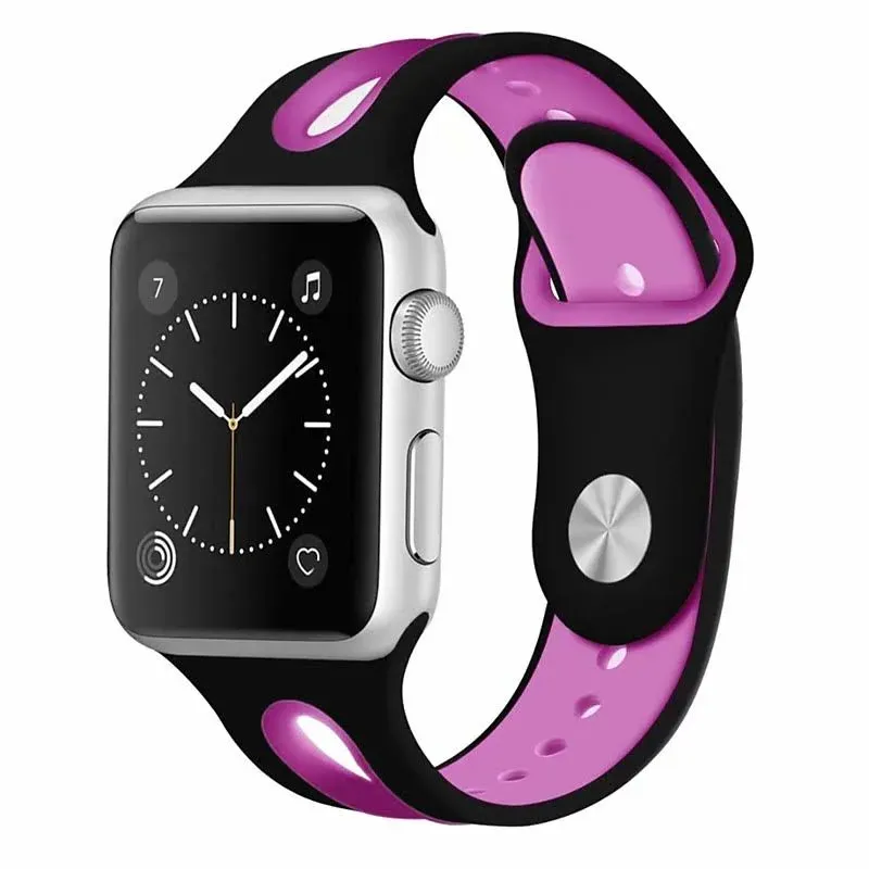 Sports Silicone Band for Apple Watch 38/40/41mm & 42/44/45mm