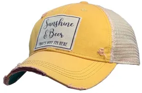 Sunshine & Beer That's Why I'm Here Trucker Hat Baseball