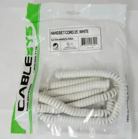 Wh - 25' White Handset Cord