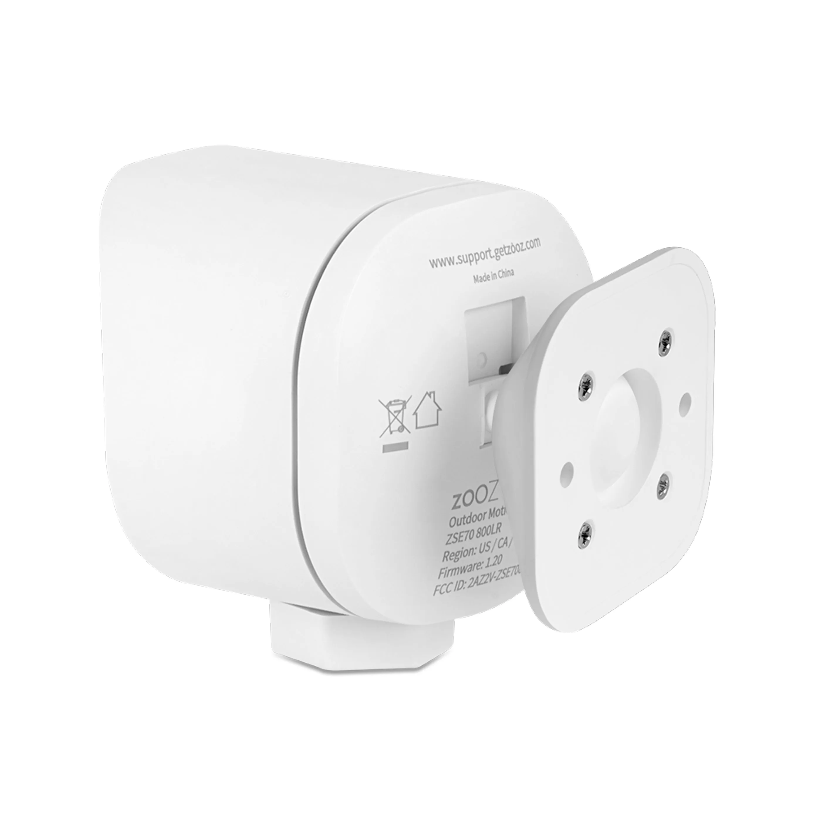 Zooz 800 Series Z-Wave Long Range Outdoor Motion Sensor ZSE70 800LR | Motion, Temp, Lux